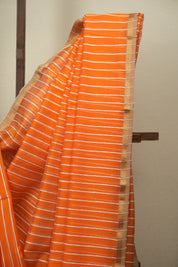 Orange Maheshwari Saree - SROMS1376