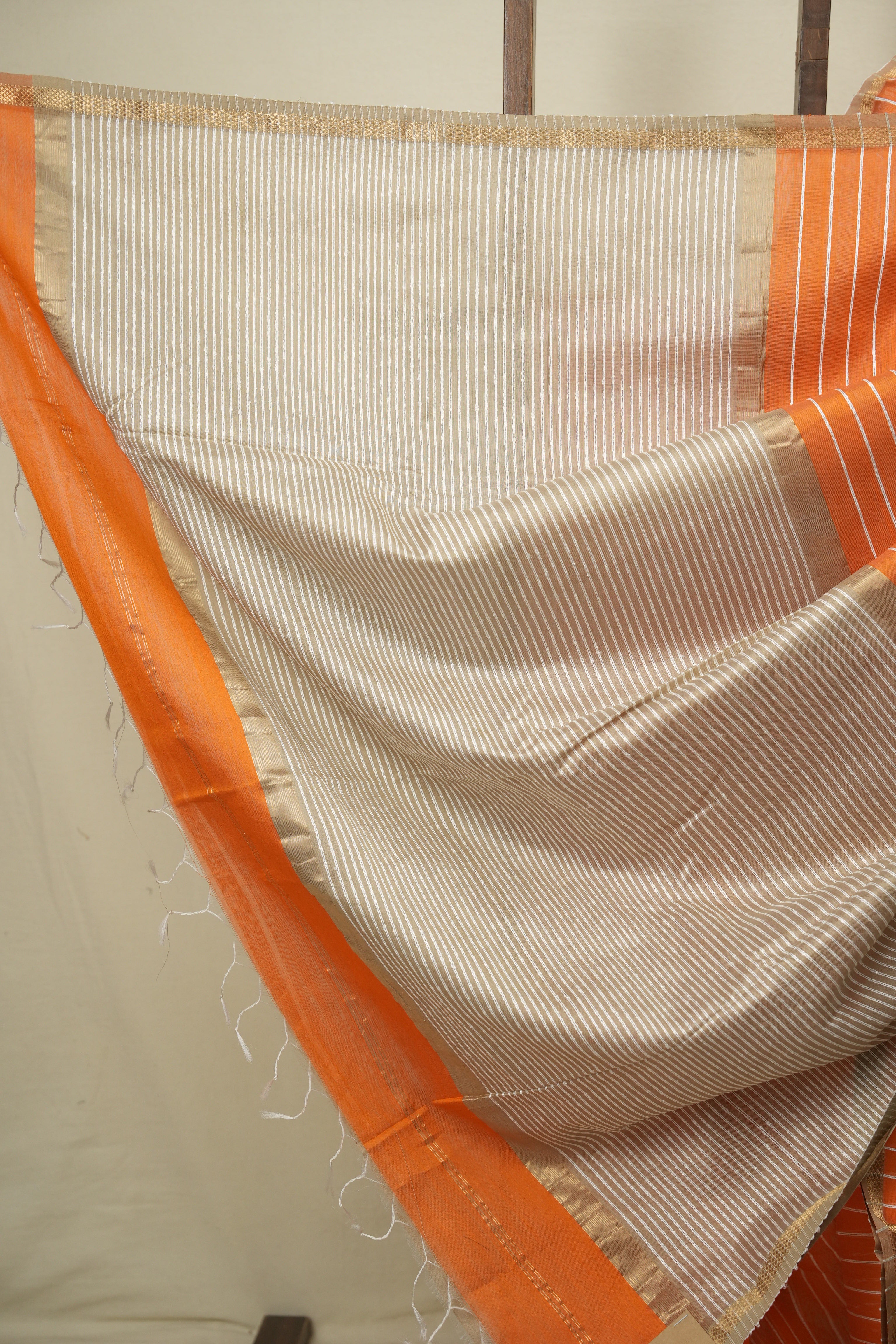Orange Maheshwari Saree - SROMS1376