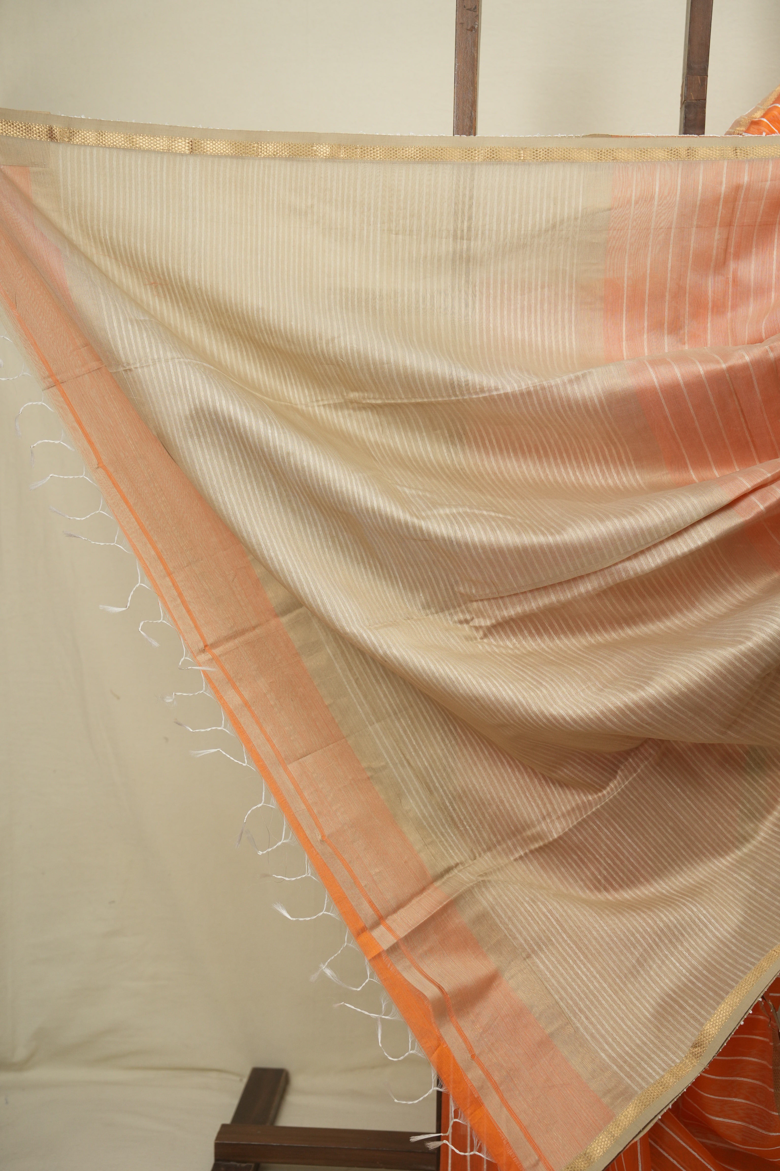 Orange Maheshwari Saree - SROMS1376
