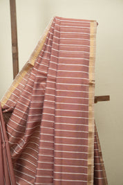 Maroon Maheshwari Saree - SRMMS1373
