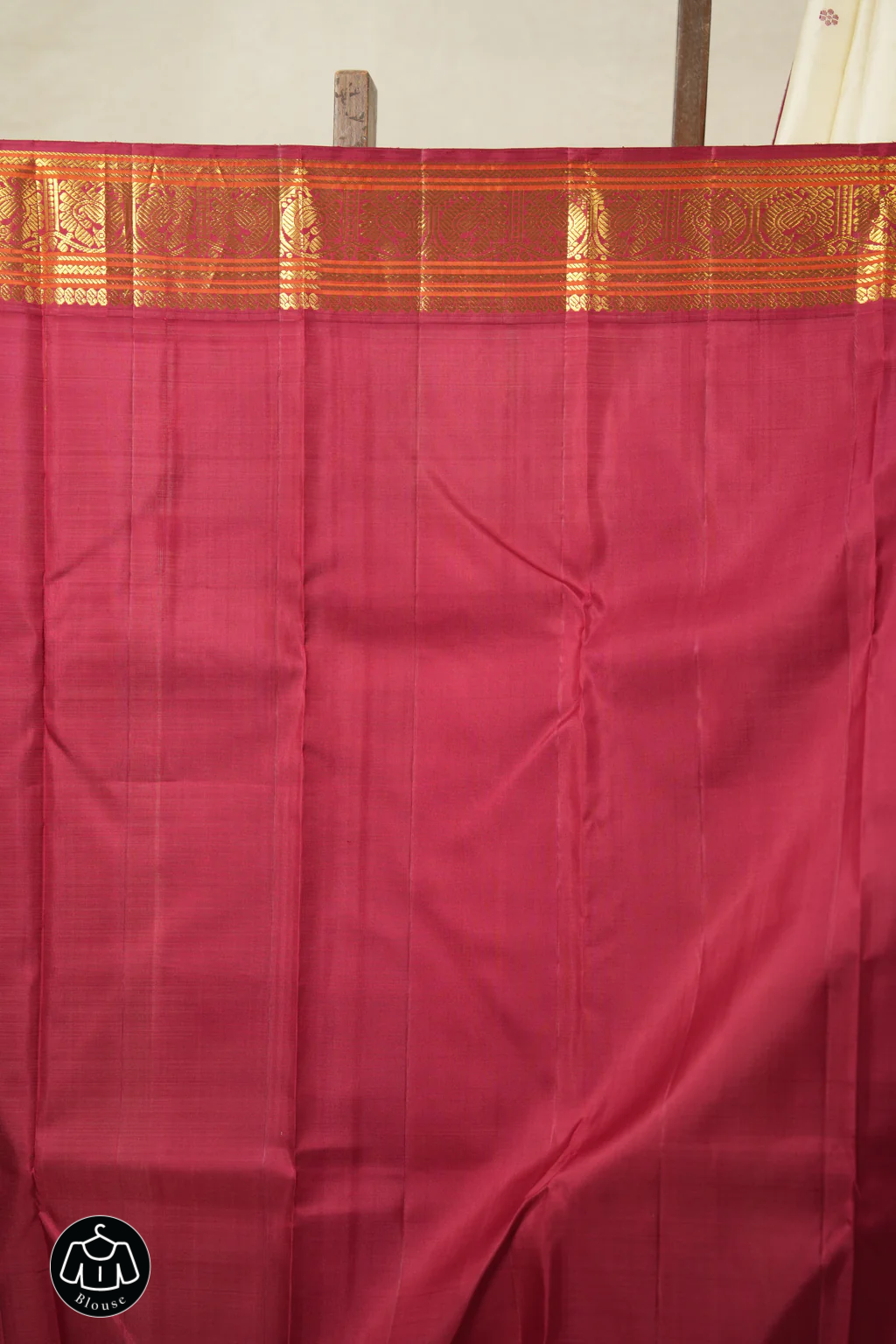 Butter Cream Kanjivaram Silk Saree - SRBCKSS1017