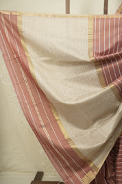 Maroon Maheshwari Saree - SRMMS1373