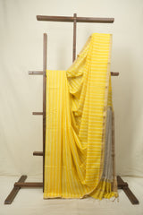 Yellow Maheshwari Saree - SRYMS1370