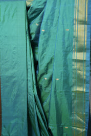 Peacock Green Silk Paithani Saree - SRPGSPS740
