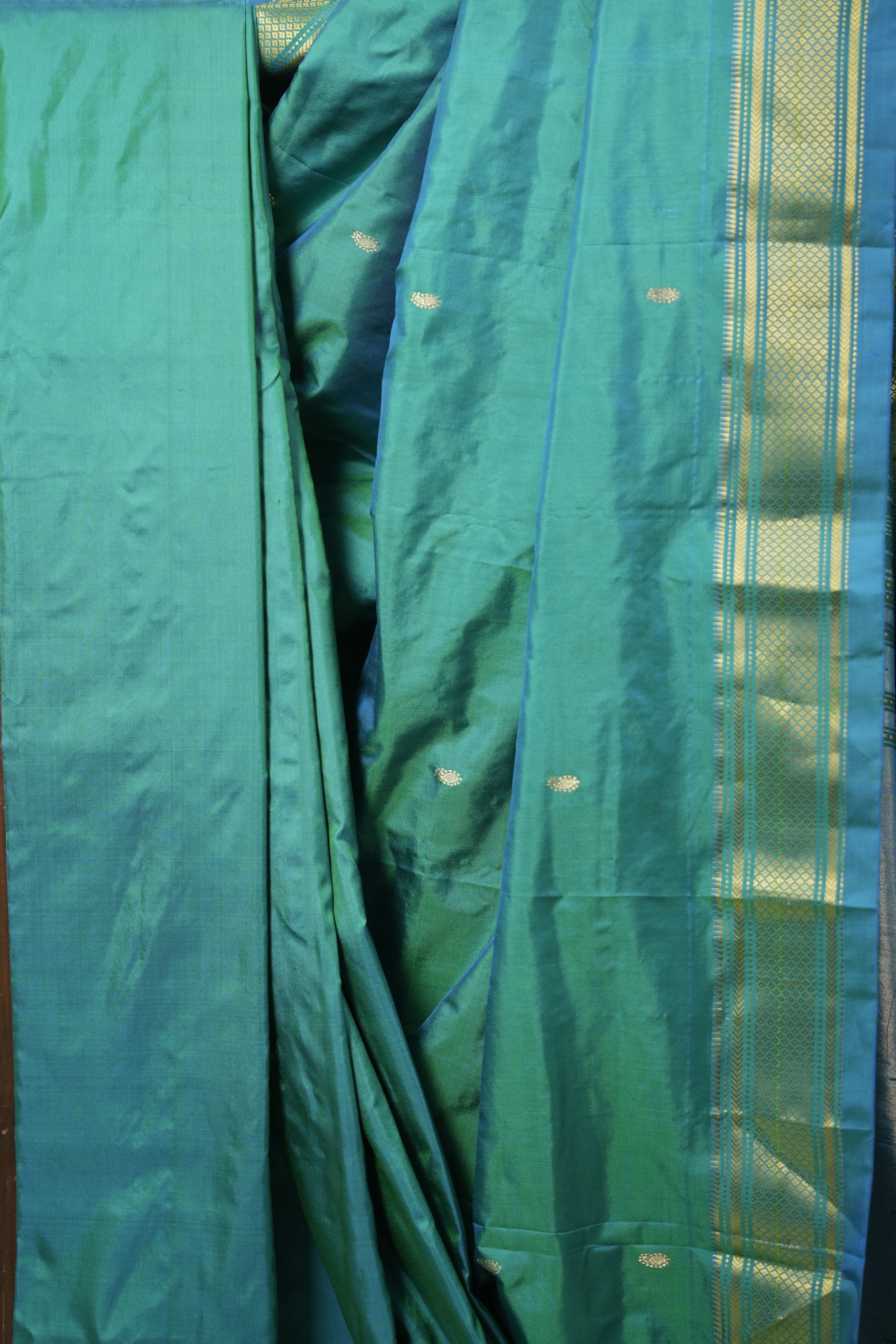 Peacock Green Silk Paithani Saree - SRPGSPS740