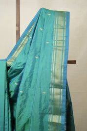 Peacock Green Silk Paithani Saree - SRPGSPS740