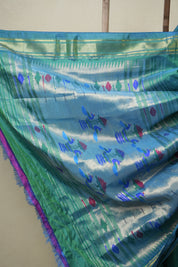 Peacock Green Silk Paithani Saree - SRPGSPS740