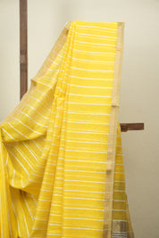 Yellow Maheshwari Saree - SRYMS1370