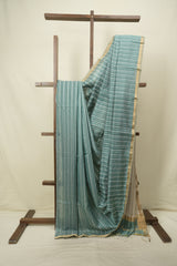 Teal Maheshwari Saree - SRTMS1369