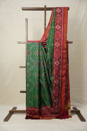 Green Rajkot Patola Silk Saree - Saavari - SSGRPSS10