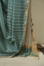 Teal Maheshwari Saree - SRTMS1369