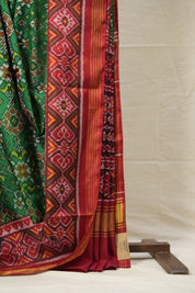 Green Rajkot Patola Silk Saree - Saavari - SSGRPSS10