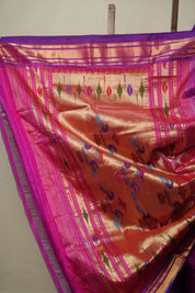 Rani Pink Silk Paithani Saree - SRRPSPS748