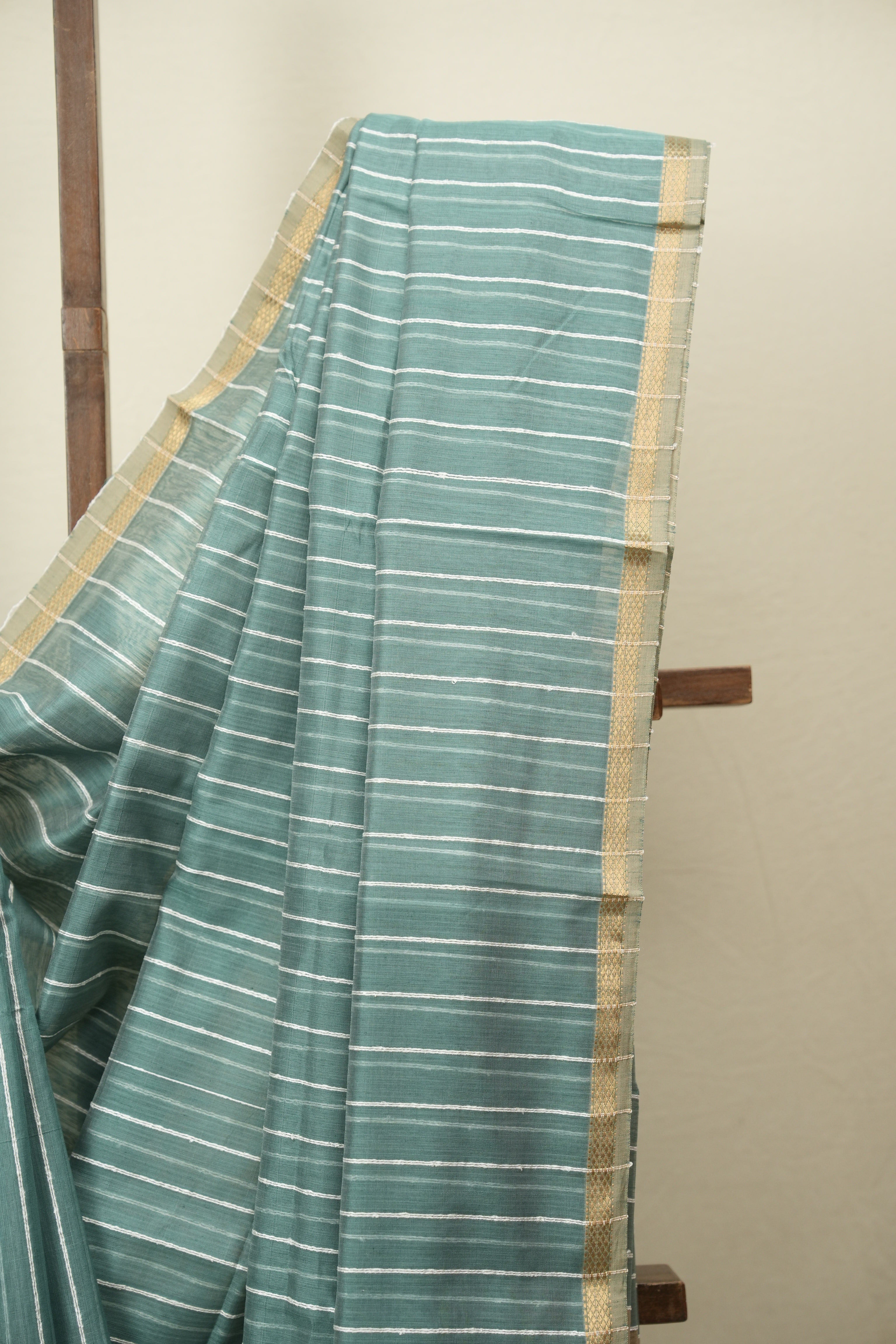 Teal Maheshwari Saree - SRTMS1369