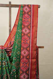 Green Rajkot Patola Silk Saree - Saavari - SSGRPSS10