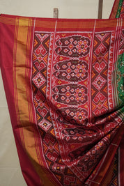 Green Rajkot Patola Silk Saree - Saavari - SSGRPSS10