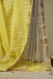 Lemon Yellow Maheshwari Saree - SRLYMS1377