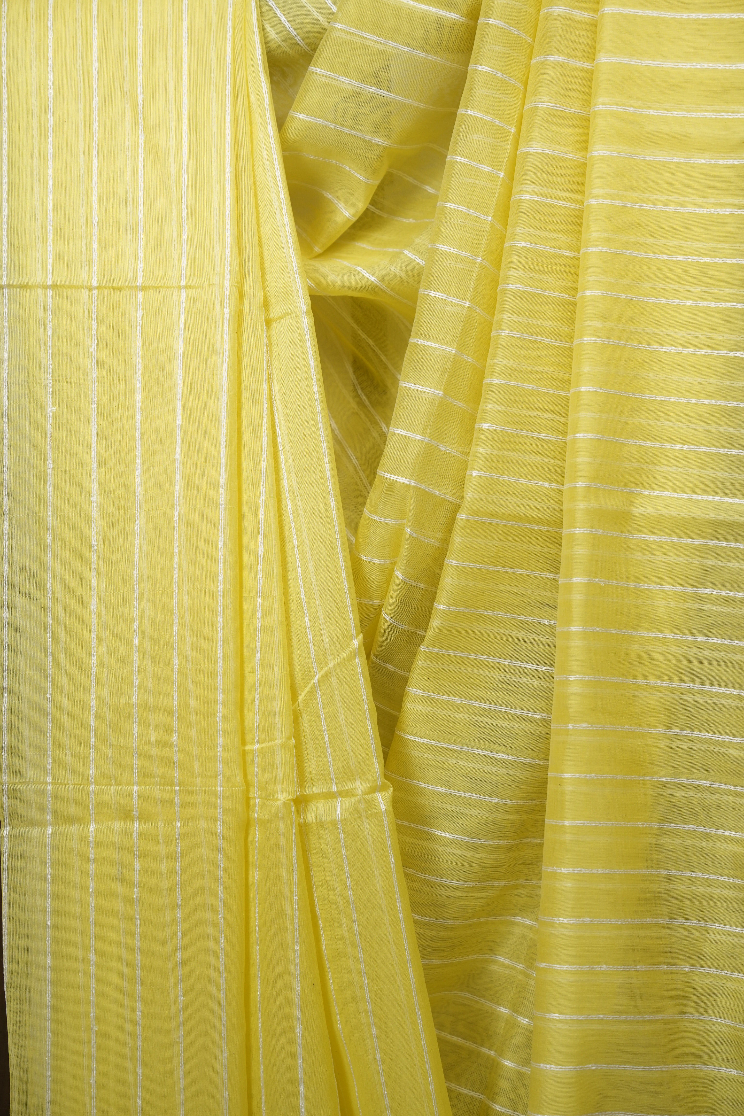 Lemon Yellow Maheshwari Saree - SRLYMS1377
