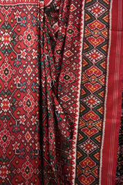 Red Rajkot Patola Silk Saree - Saavari - SSRRPSS11