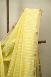 Lemon Yellow Maheshwari Saree - SRLYMS1377
