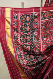 Red Rajkot Patola Silk Saree - Saavari - SSRRPSS11