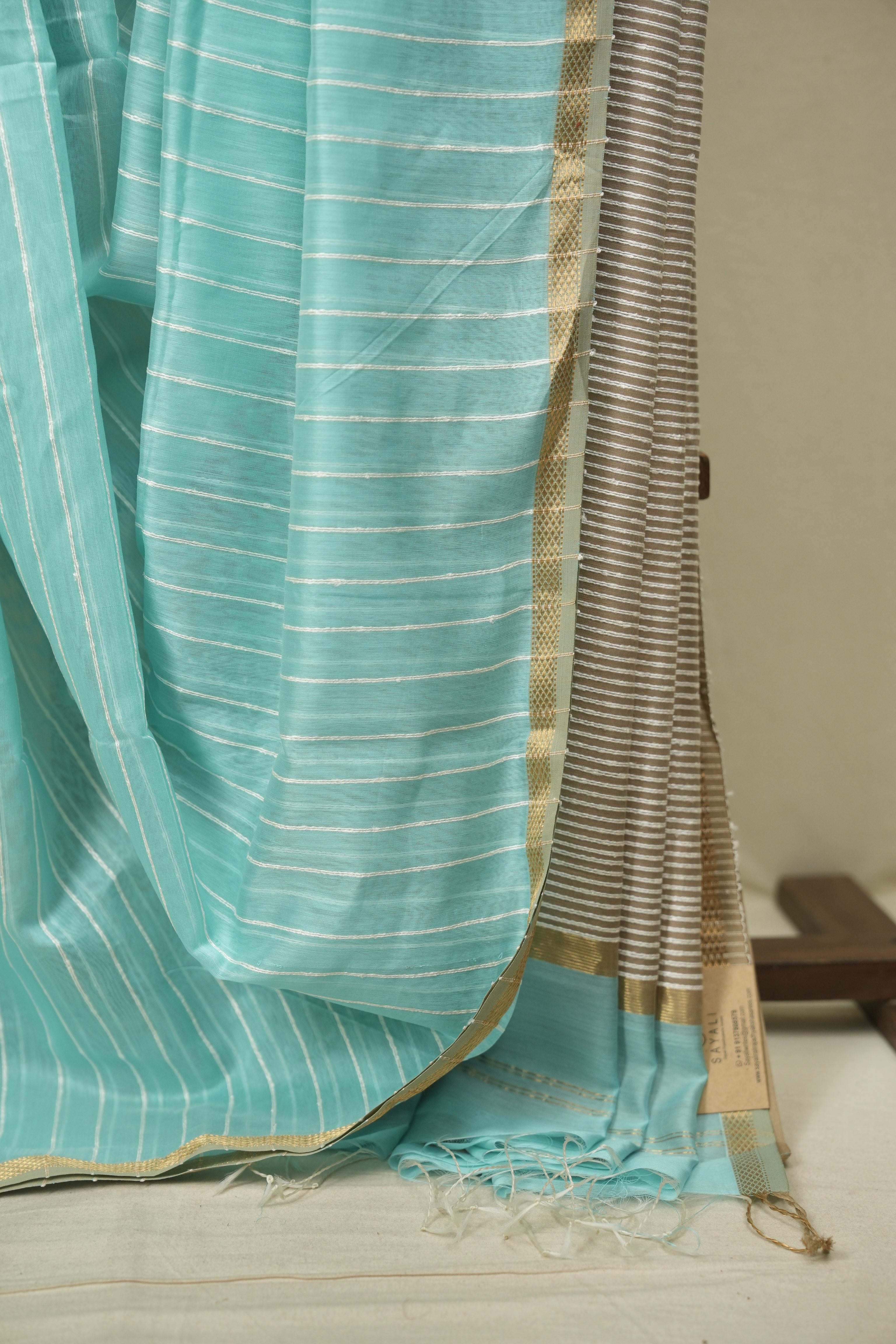 Aqua Maheshwari Saree - SRAMS1375