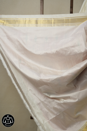 Milky White Silk Paithani Saree - SRMWSPS746