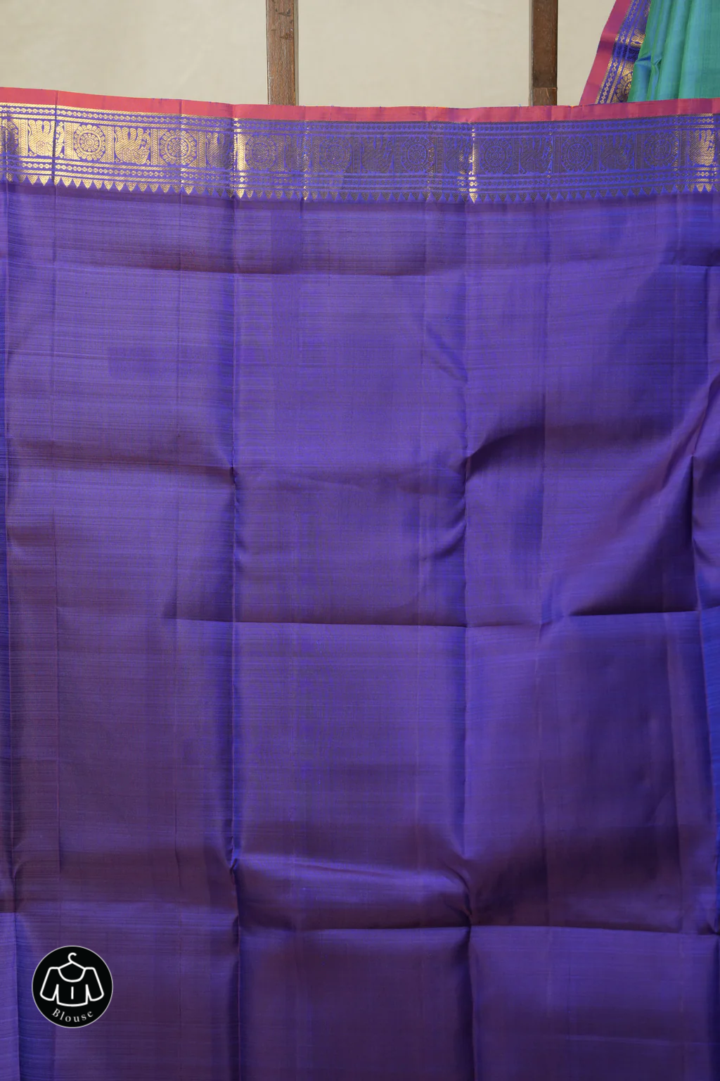 Dual Tone Green Blue Kanjivaram Silk Saree - SRDTGBKSS997