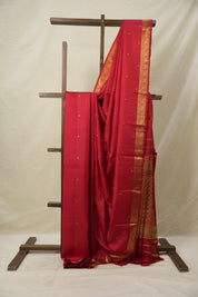 Red Kanjivaram Silk Saree - SRRKSS999