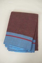 Maroon Checks Cotton Patteda Anchu Saree - SRMPAS387