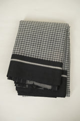 Grey Cotton Patteda Anchu Saree - SRGPAS381
