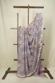 Cream HBP Georgette Saree - SRCHGS56