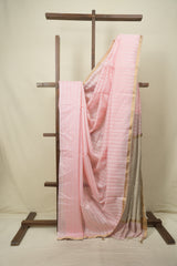 Baby Pink Maheshwari Saree - SRBPMS1374