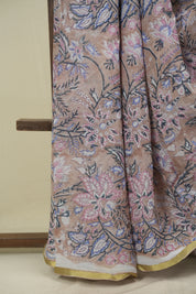 Cream HBP Georgette Saree - SRCHGS56