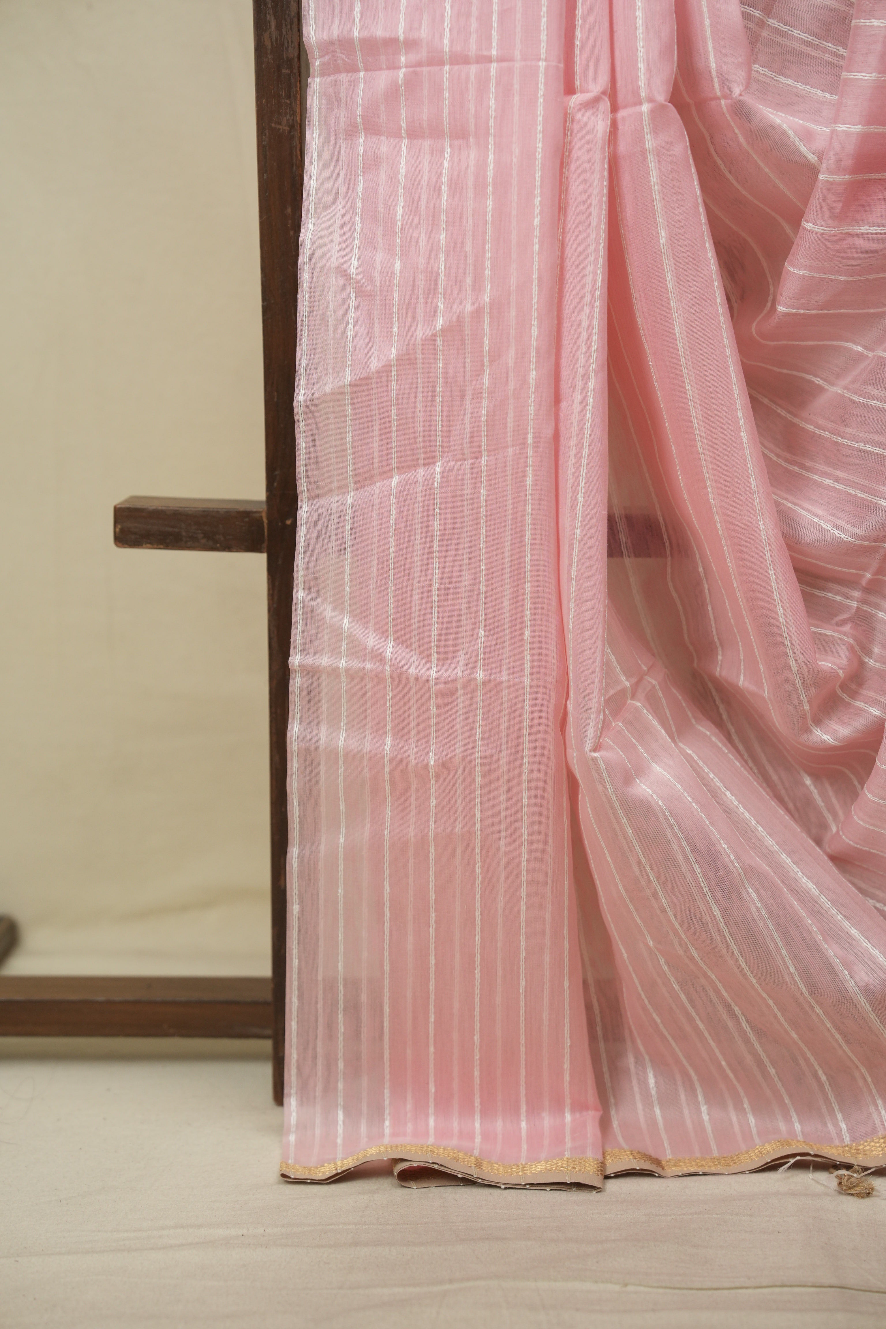 Baby Pink Maheshwari Saree - SRBPMS1374