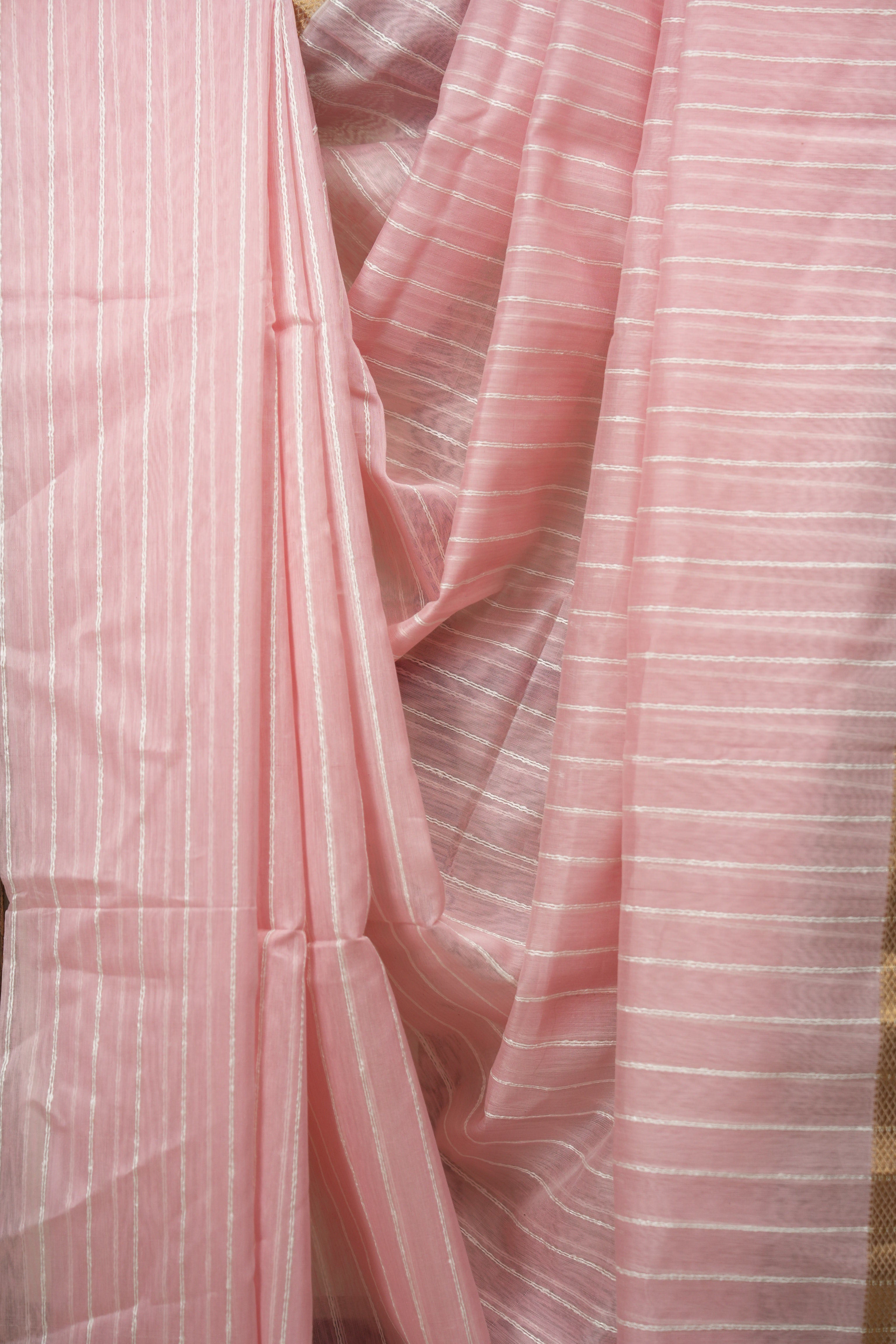 Baby Pink Maheshwari Saree - SRBPMS1374