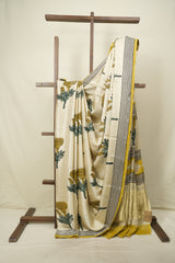 Off -White HBP Modal Silk Saree - SROWMSS731