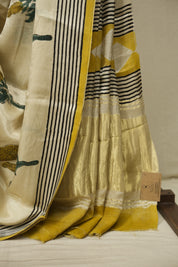 Off -White HBP Modal Silk Saree - SROWMSS731