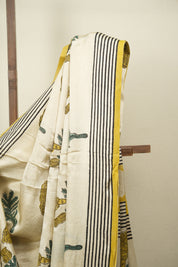 Off -White HBP Modal Silk Saree - SROWMSS731