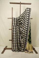 Black HBP Modal Silk Saree - SRBMSS720