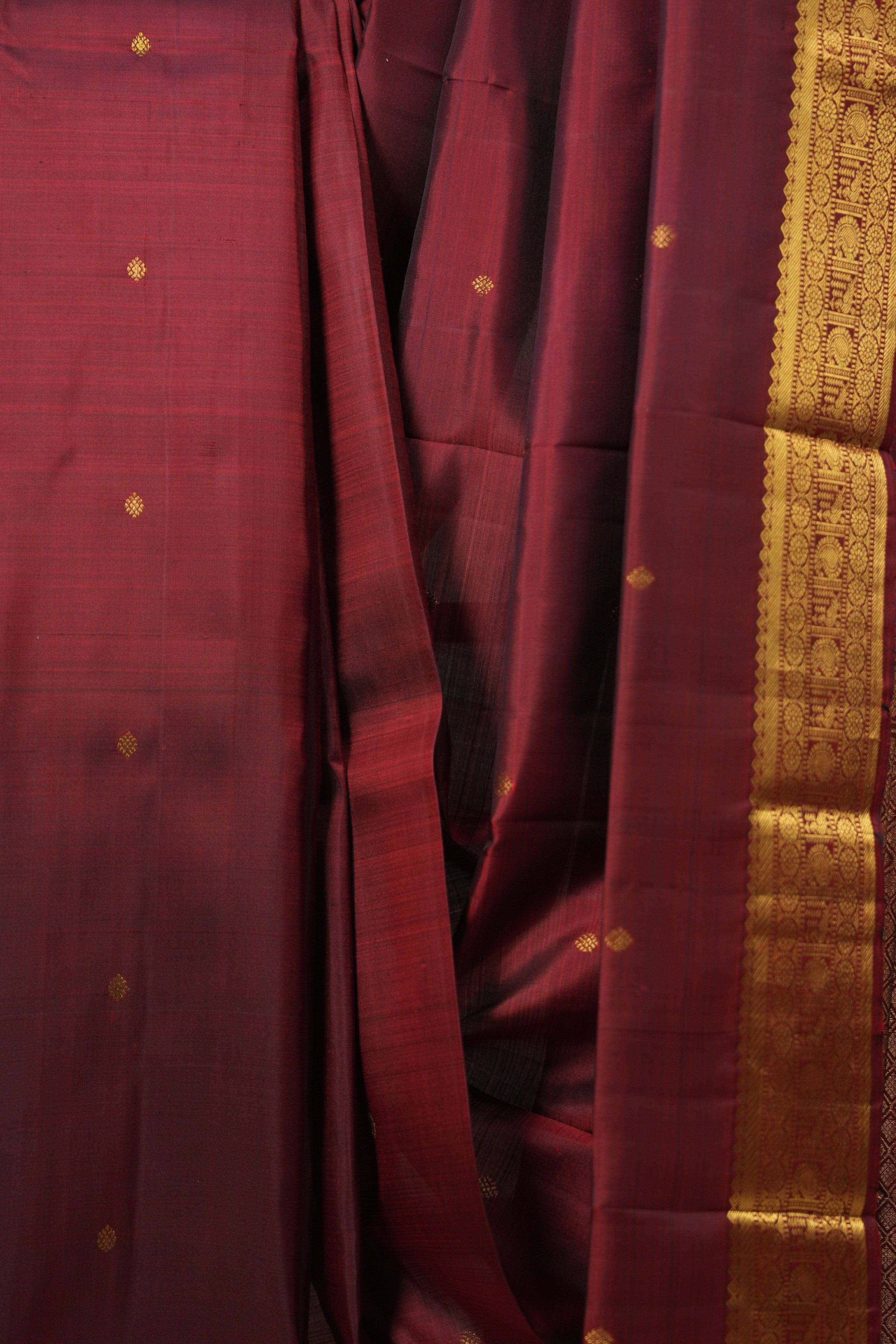 Maroon Kanjivaram Silk Saree - SRMKSS1005