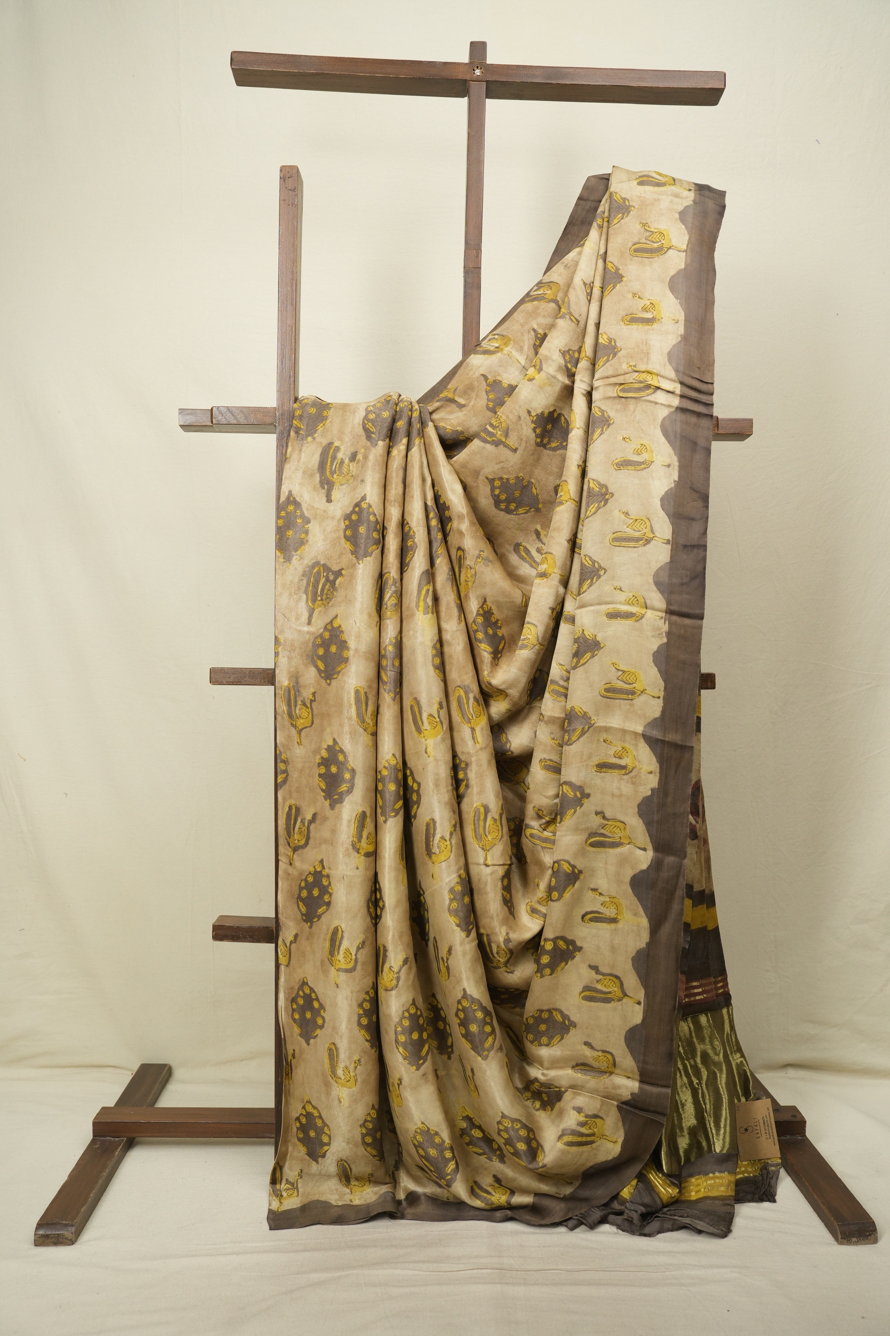 Beige HBP Modal Silk Saree - SRBMSS724