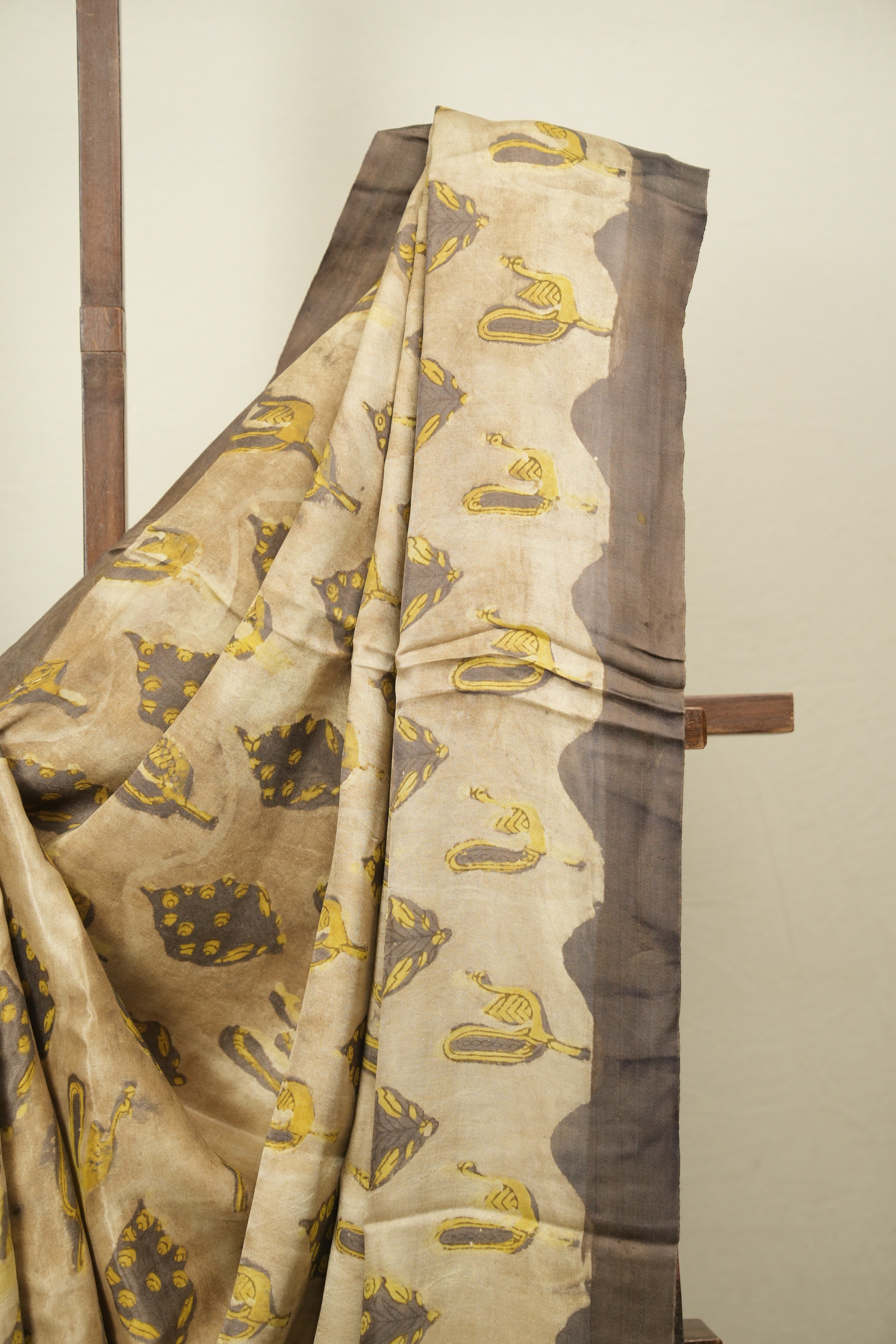 Beige HBP Modal Silk Saree - SRBMSS724