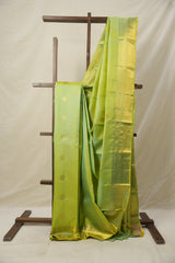 Pista Green Kanjivaram Silk Saree - SRPGKSS1006