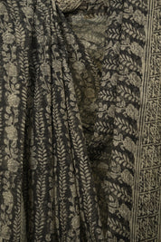 Black Kota Doria Saree - SRBKDS303