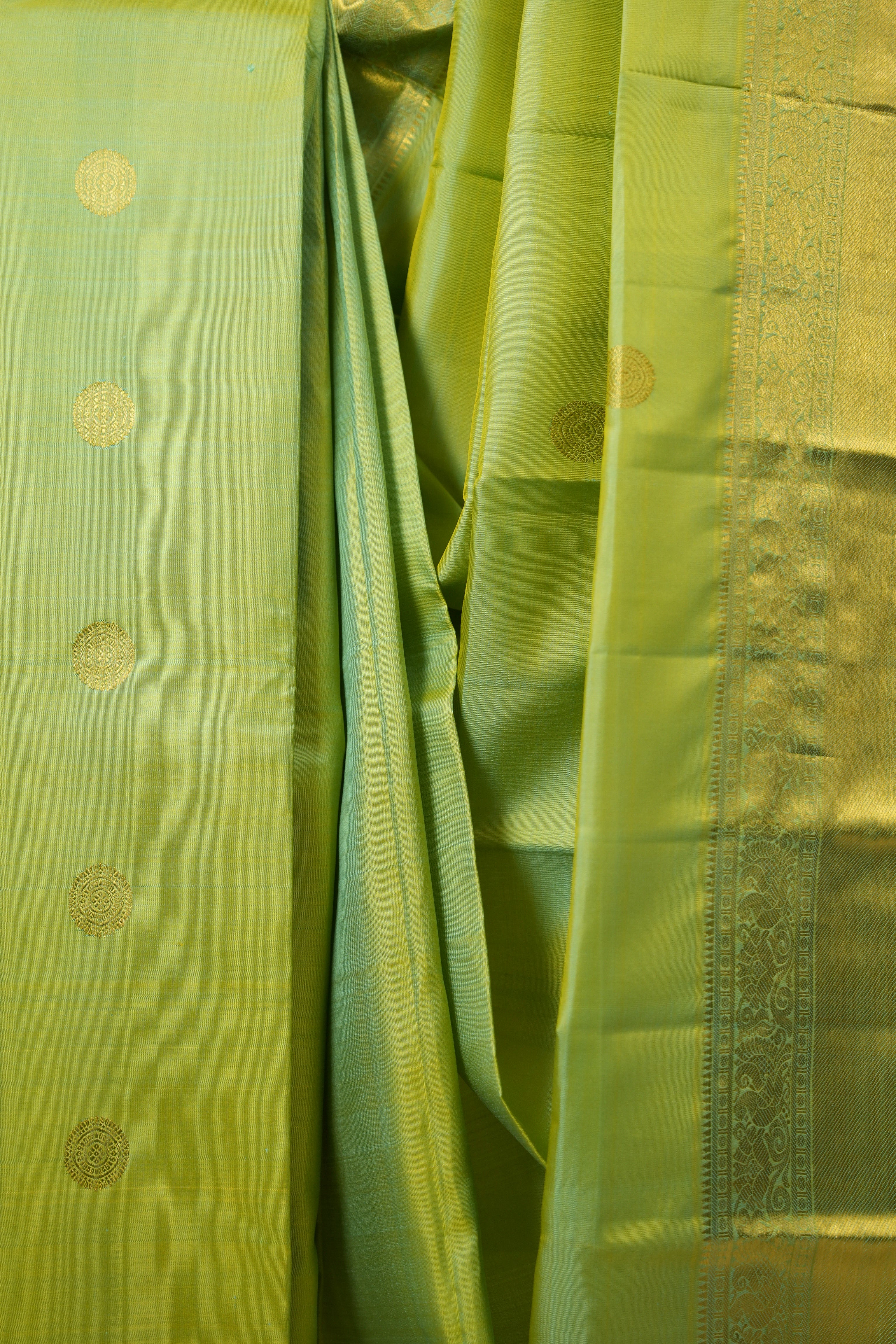 Pista Green Kanjivaram Silk Saree - SRPGKSS1006