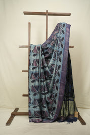 Blue HBP Modal Silk Saree - SRBMSS723