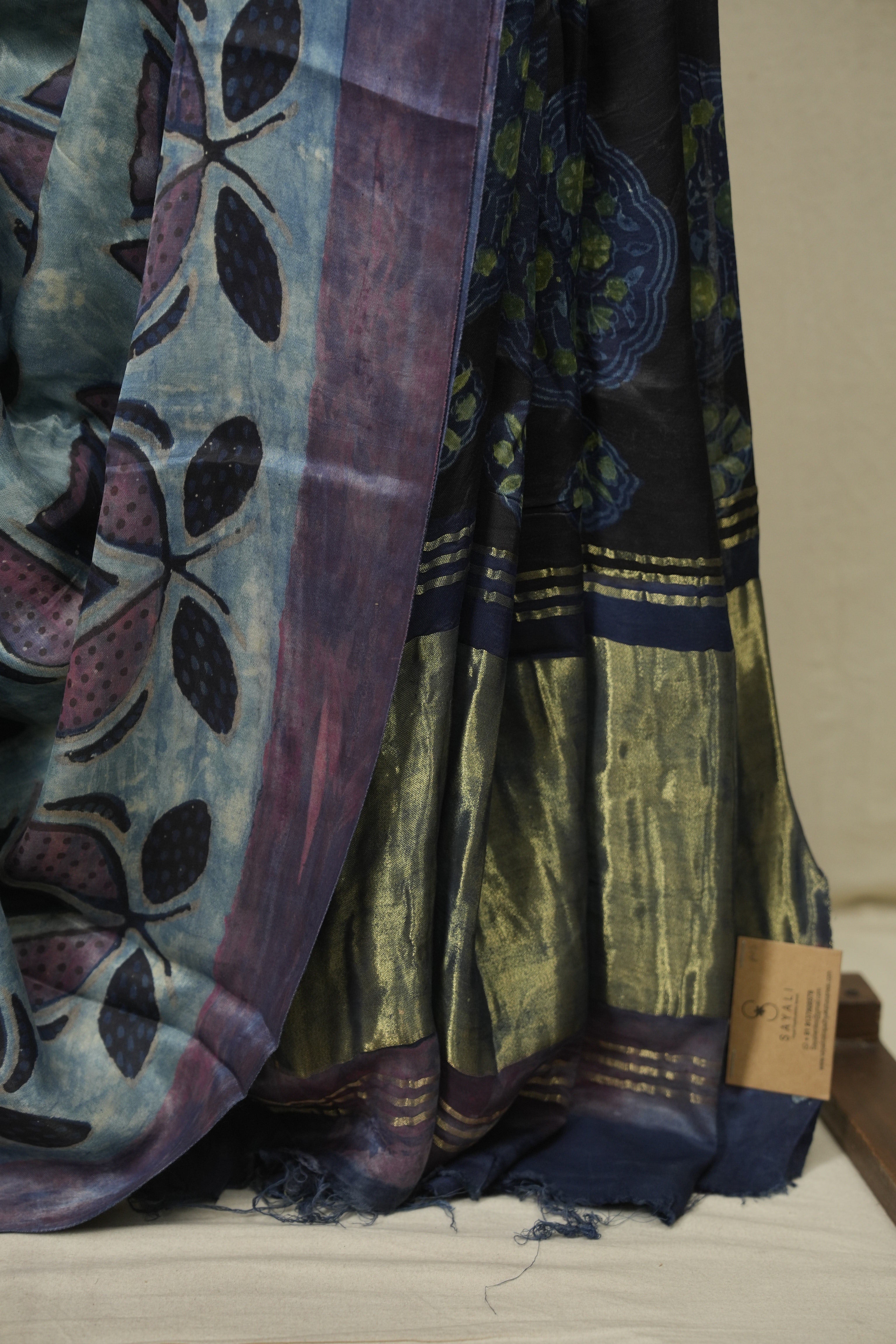 Blue HBP Modal Silk Saree - SRBMSS723