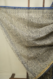 Black Kota Doria Saree - SRBKDS303
