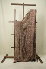 Brown Kota Doria Saree - SRBKDS304